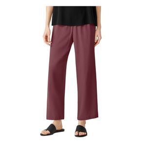 EILEEN FISHER Womens Burgundy Wear To Work Straight leg Pants Plus 3X
